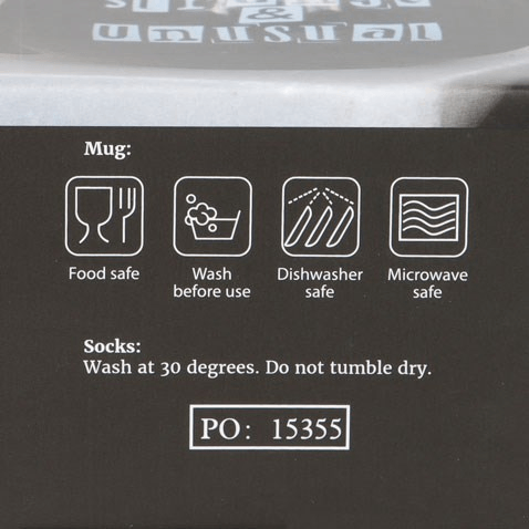 Strange and Unusual Mug and Striped Socks Gift Set 500ml