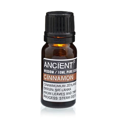 10 ml Cinnamon Essential Oil from Ancient, extracted from Cinnamomum zeylanicum leaves and twigs in Sri Lanka.