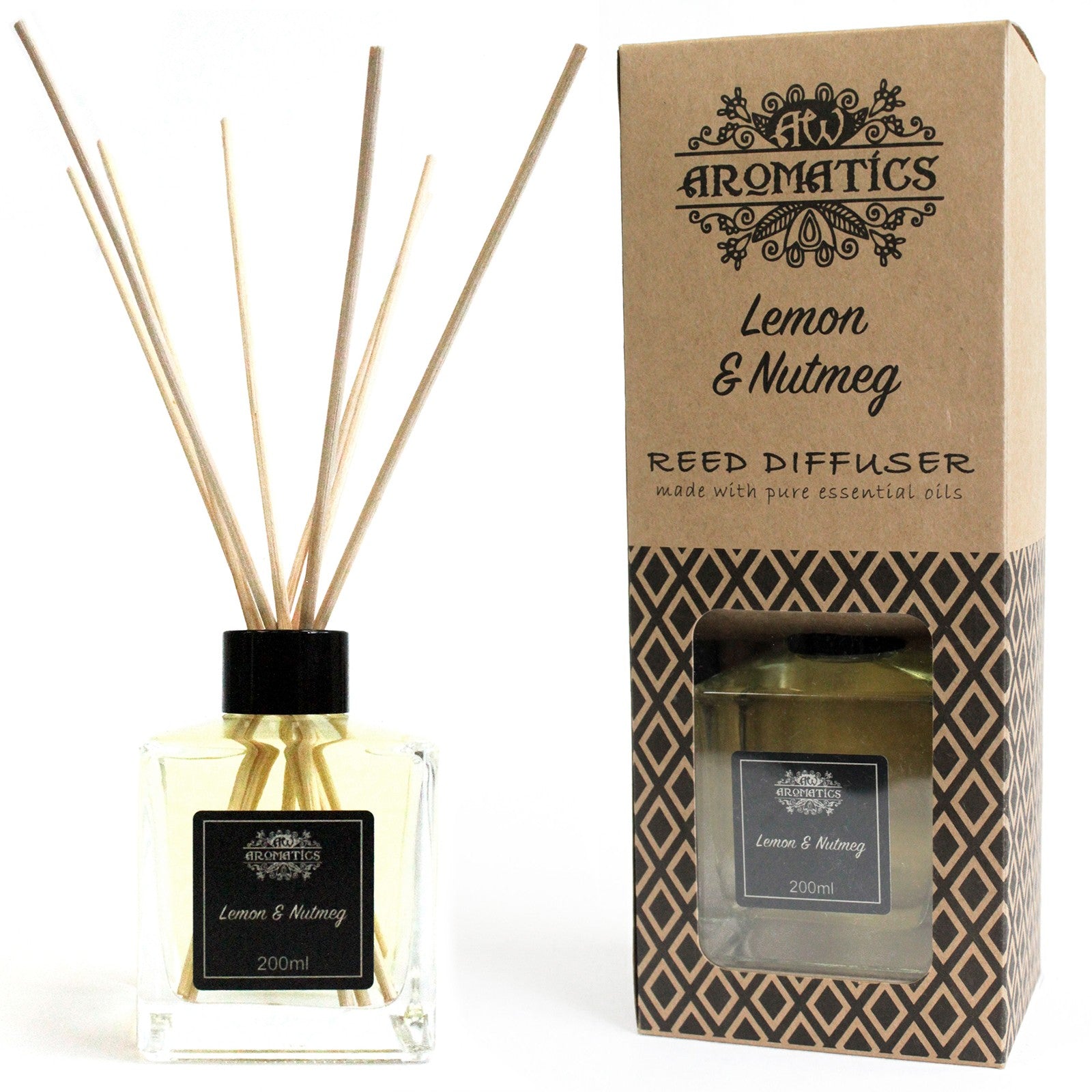 Luxury Large Aromatherapy Essential Oil Reed Diffusers - Aroma Diffuser - Natural, perfect for creating a soothing ambience.