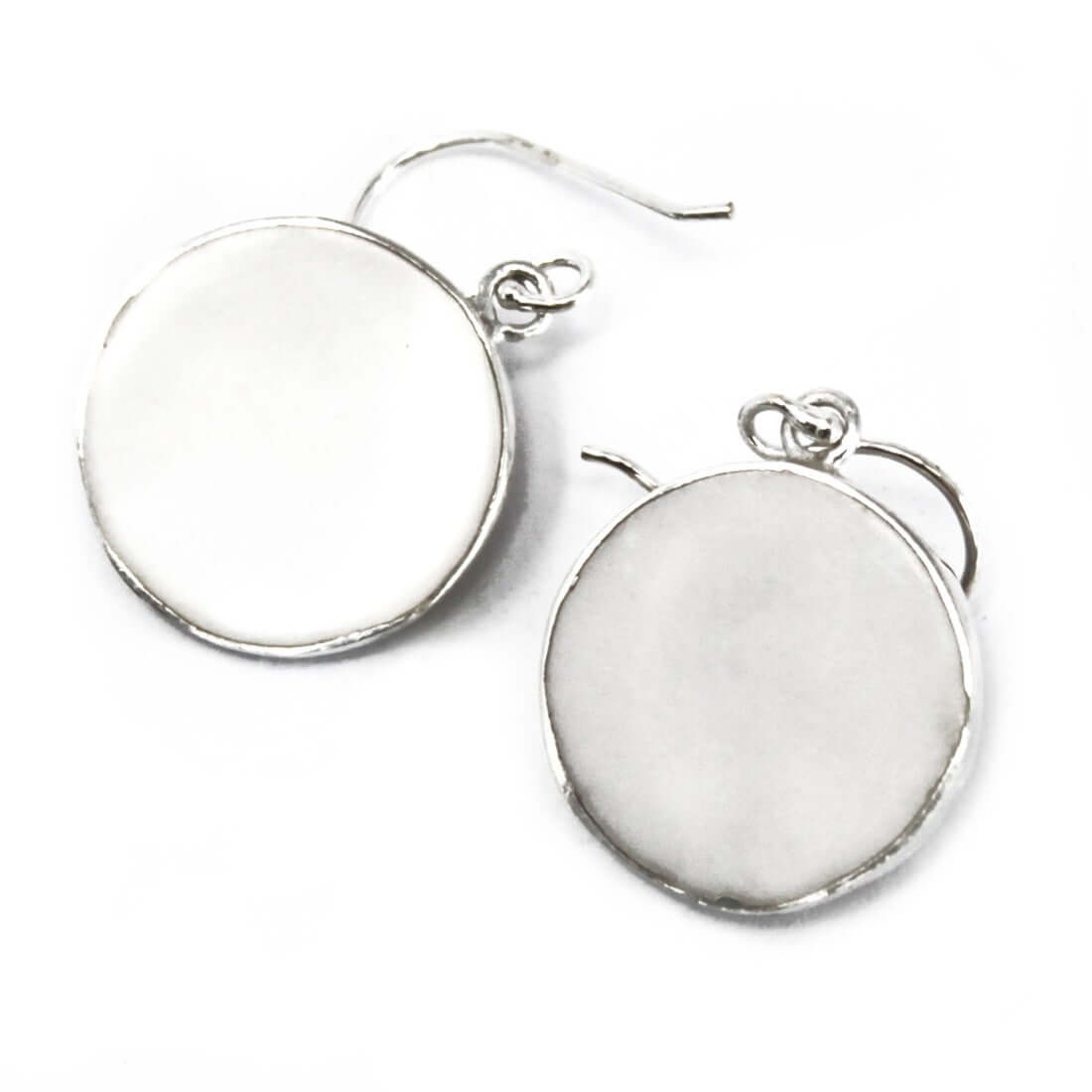 Elegant Tree of Life Silver Earrings 15mm - Mother of Pearl, symbolising beauty and strength, perfect for any occasion.