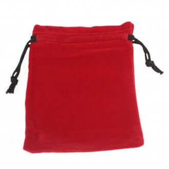 Luxurious Quality Velvet Pouch - Red 10x12cm, perfect for adding a special touch to your gifts.