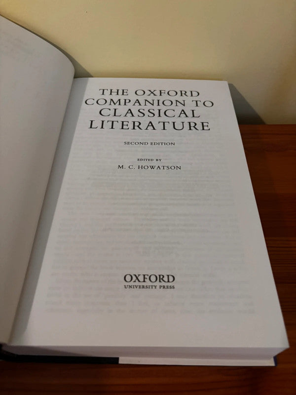 The Oxford Companion to Classical Literature by M C Howatson, a key resource from Oxford University Press.