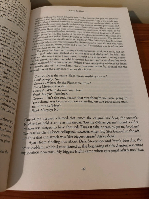 Pages from "A Glasgow gang observed - James Patrick -Paperback" showing minor cover wear, in good condition overall.