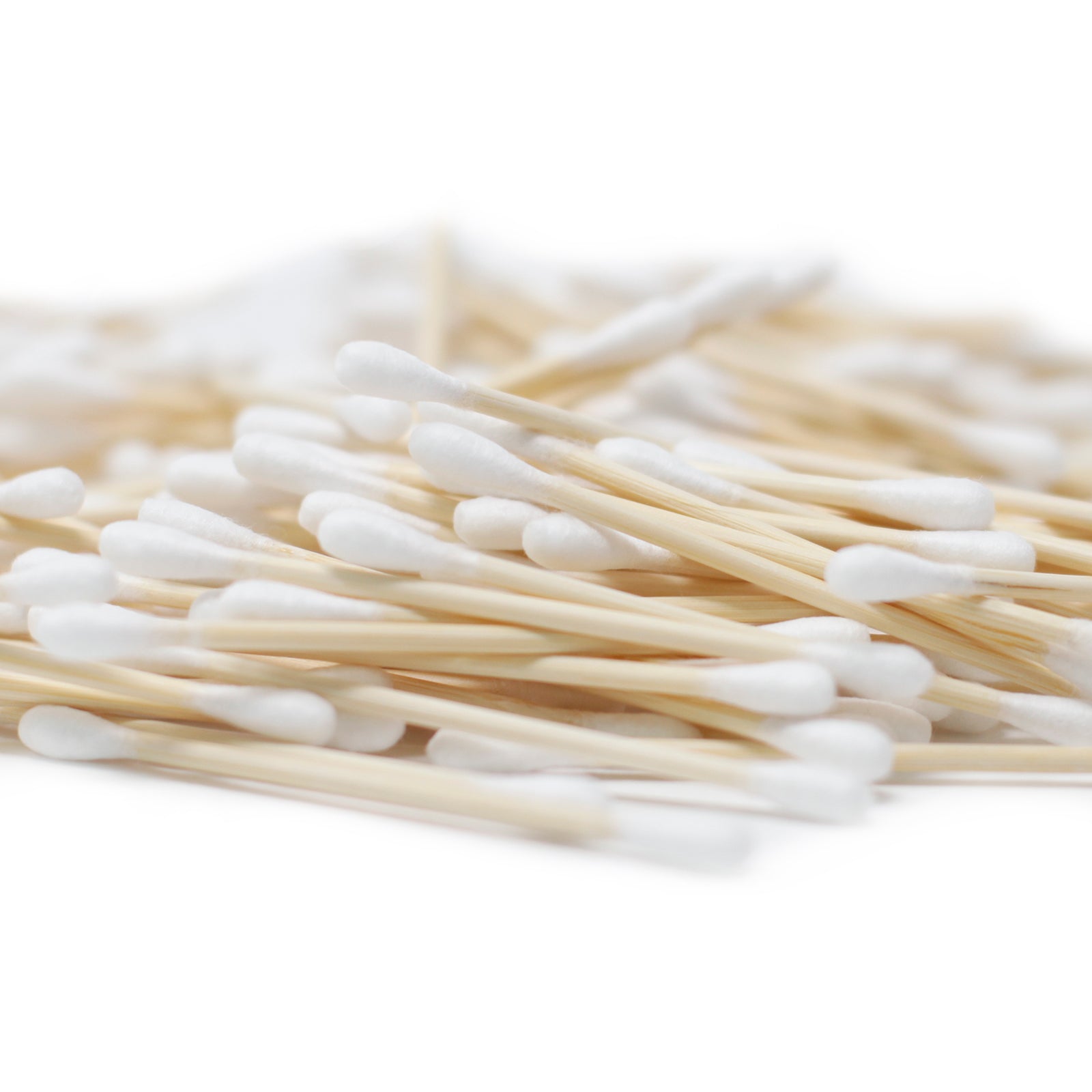 Box of 200 Bamboo Cotton Buds, made from sustainable bamboo and cotton for eco-friendly cleaning.