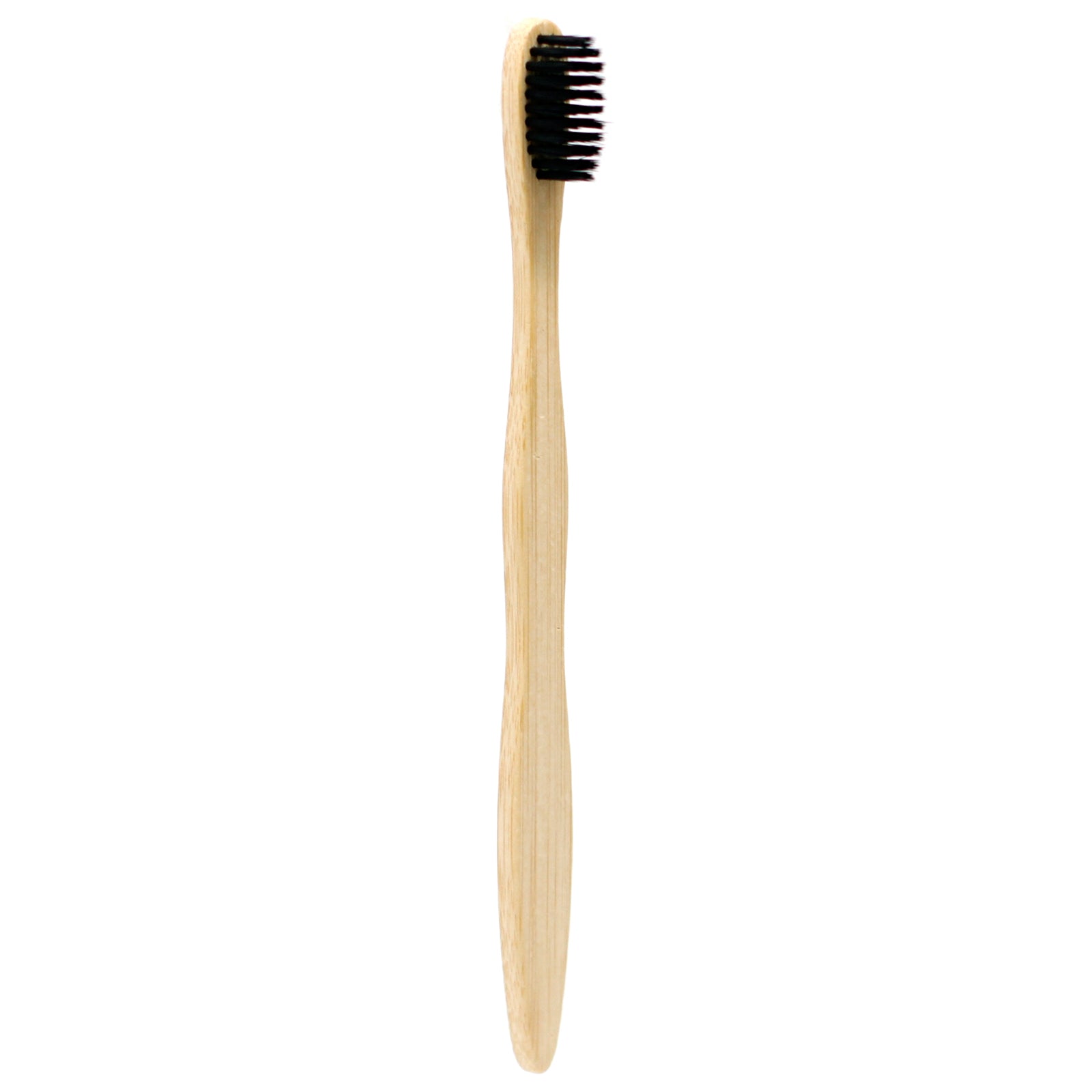 Bamboo Toothbrush - Charcoal Medium Soft by AW Earth, eco-friendly choice for effective teeth cleaning.