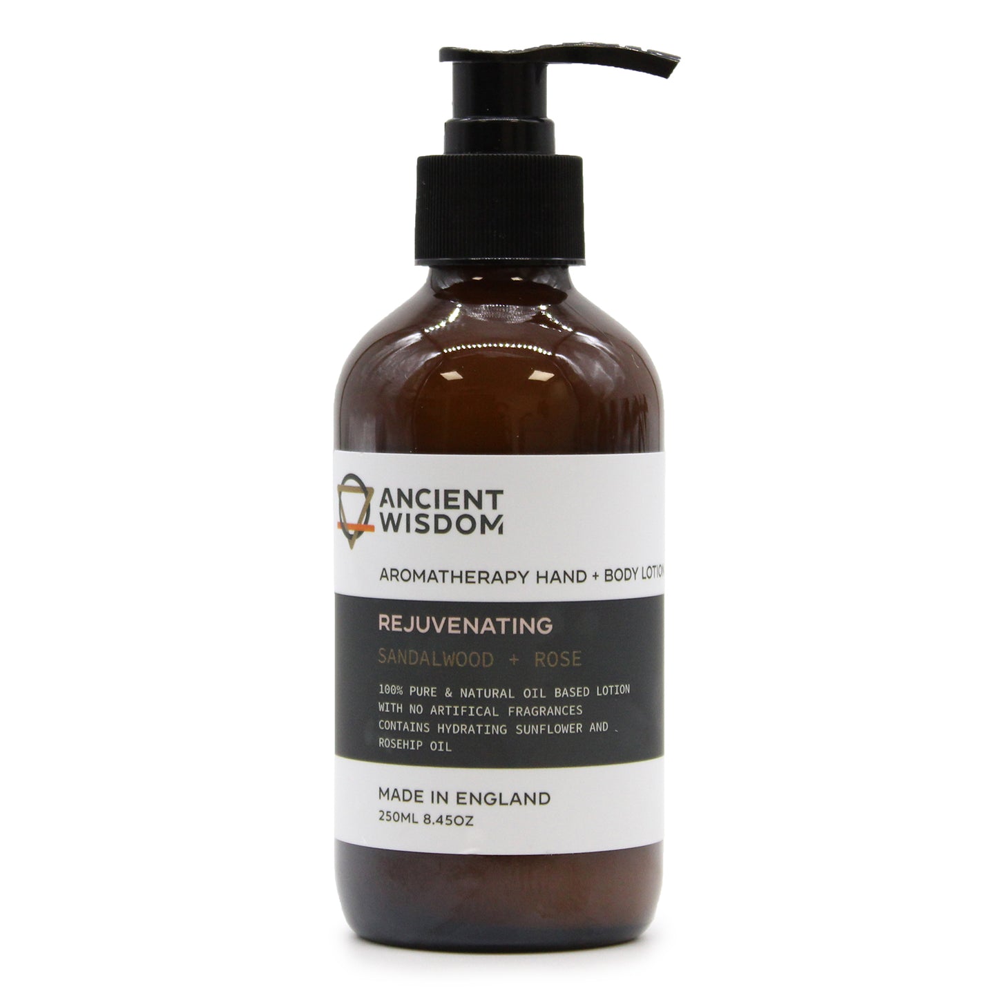Luxurious Aromatherapy Hand & Body Lotion by Ancient Wisdom, available in various enchanting scents, 250ml.