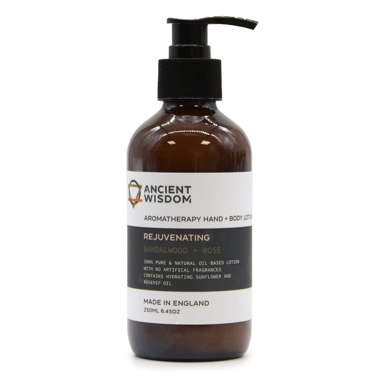 Luxurious Aromatherapy Hand & Body Lotion by Ancient Wisdom, available in various enchanting scents, 250ml.