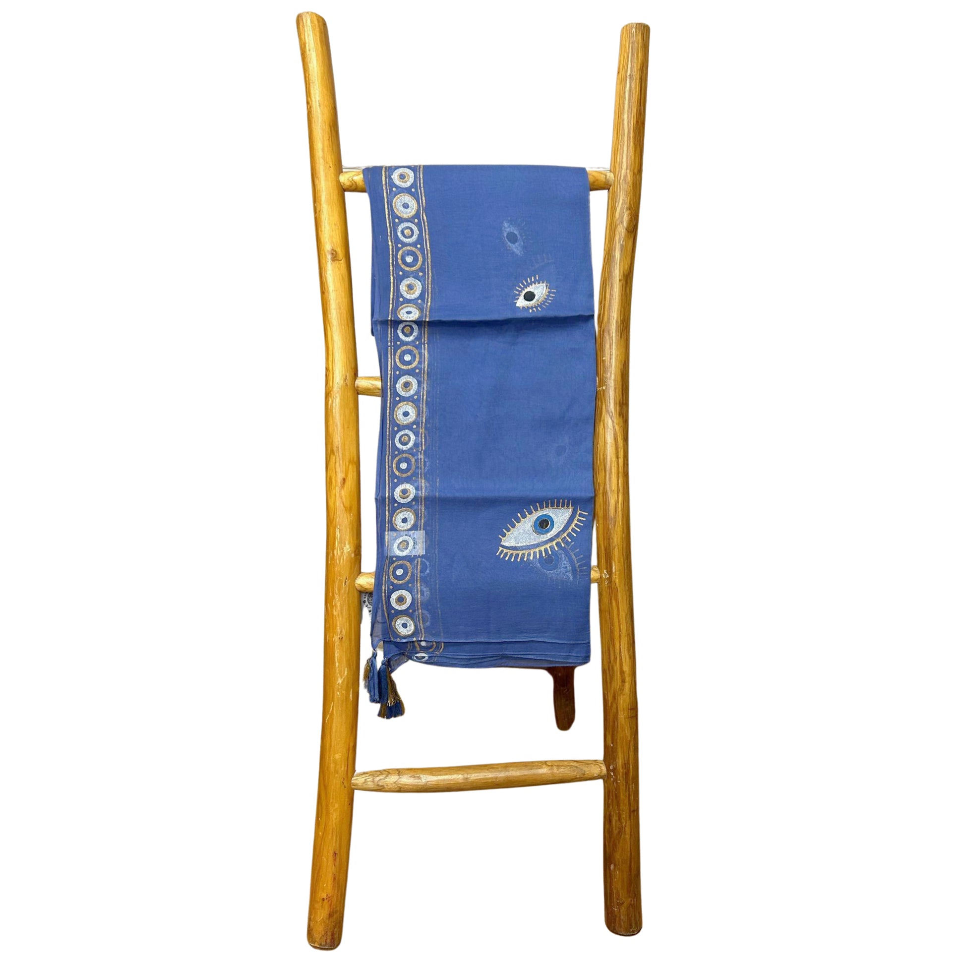 Soft, hand-painted Nomad Sari On the Med Collection - Pareo - Choose your design with vibrant evil eye motifs.