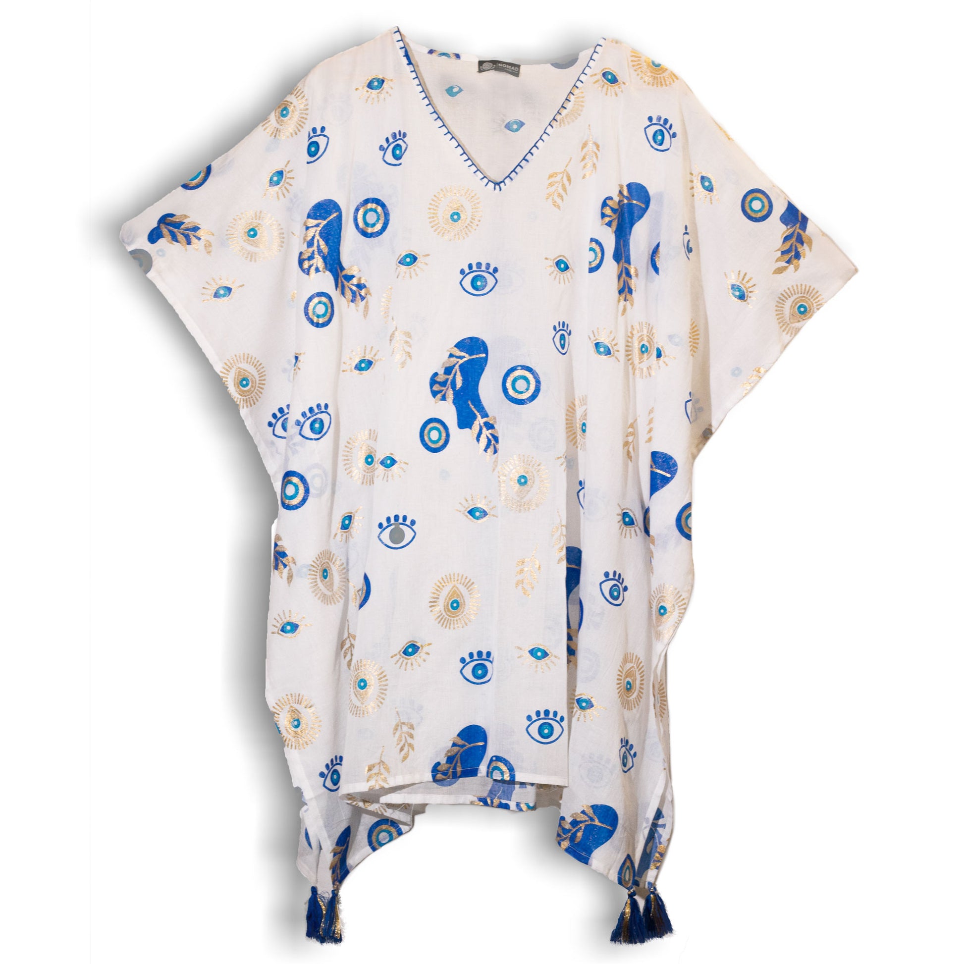 Stylish Nomad Sari On the Med Collection - Kaftan - Choose your Design featuring vibrant patterns and lightweight fabric.