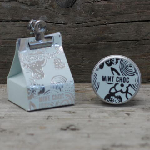 Agnes and Cat Lip Balm - Mint Chocolate in stylish packaging, ideal for winter hydration and gifting.
