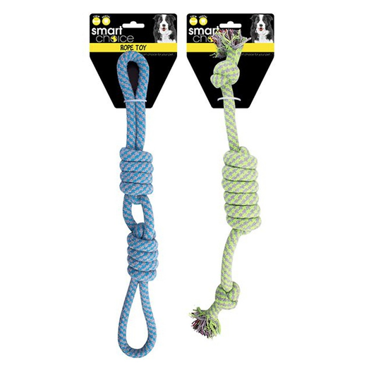 Knotted Rope Tug Toy for Dogs Durable Interactive Toy (Random Colour) from Smart Choice, perfect for playtime bonding.