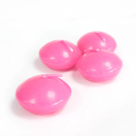 Bright pink Floating Candles - Choose Size (Unscented) perfect for romantic displays and weddings. Ideal for any candle retailer.