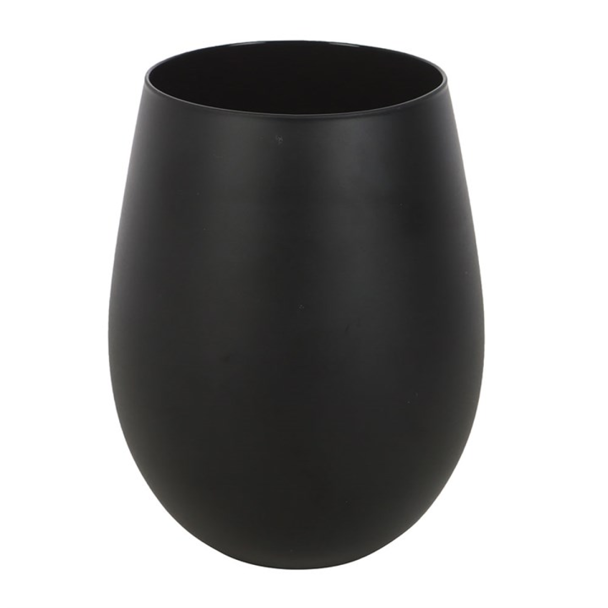 Keep Your Spirits Up stemless ghost glass with a black matte finish and ghost design.