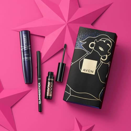Avon Exxtravert Lash and Brow Gift Set - Mascara Glimmerstick Brow Boost from Avon – bold lash & brow duo gift