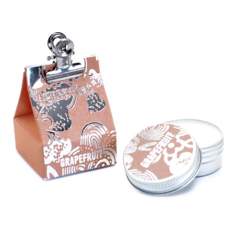 Agnes and Cat Lip Balm - Grapefruit in unique packaging, perfect for gifts or personal treats.