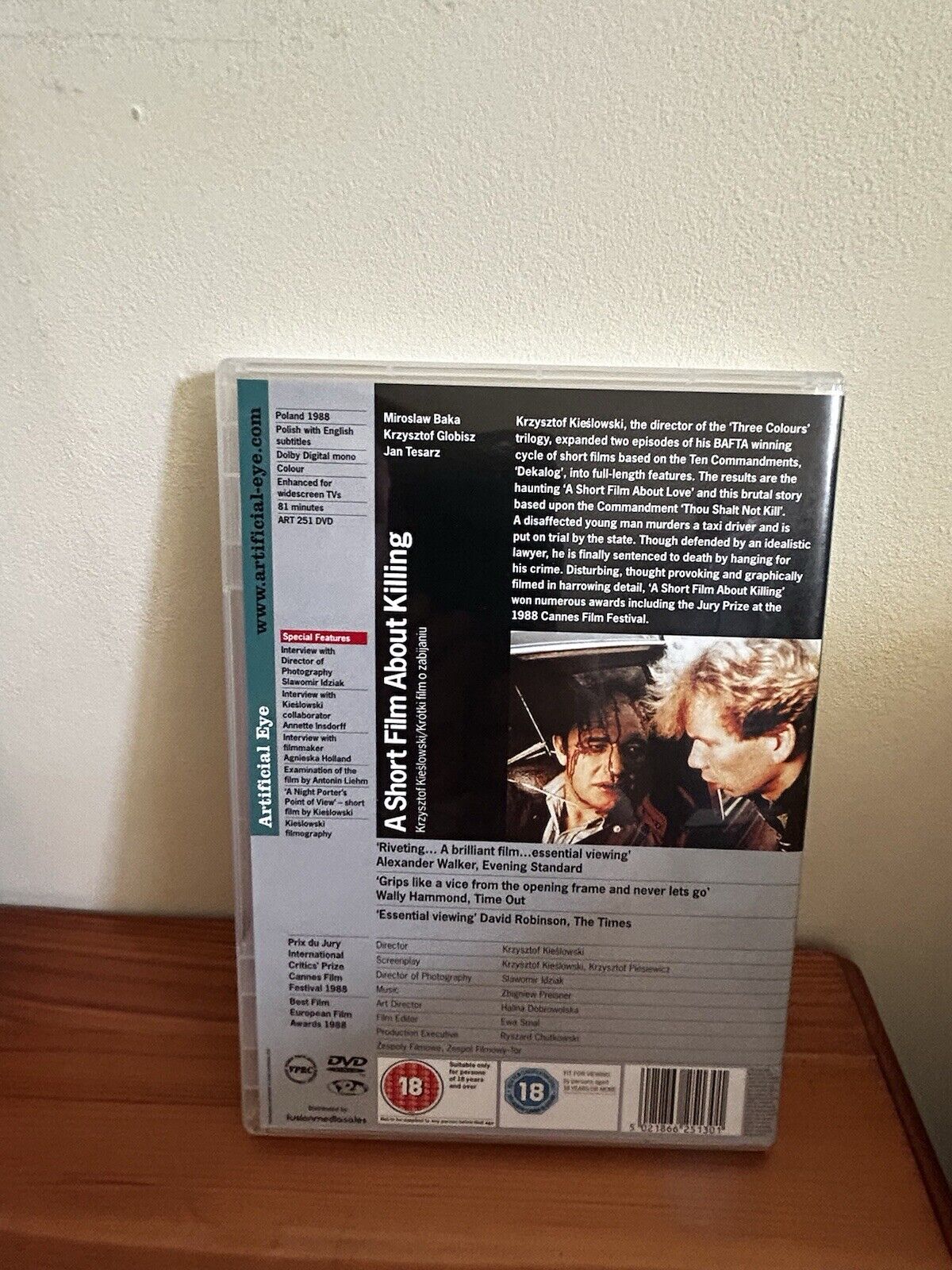 A Short Film About Killing DVD by Artificial Eye showcases Kieslowski's exploration of human morality and powerful storytelling.