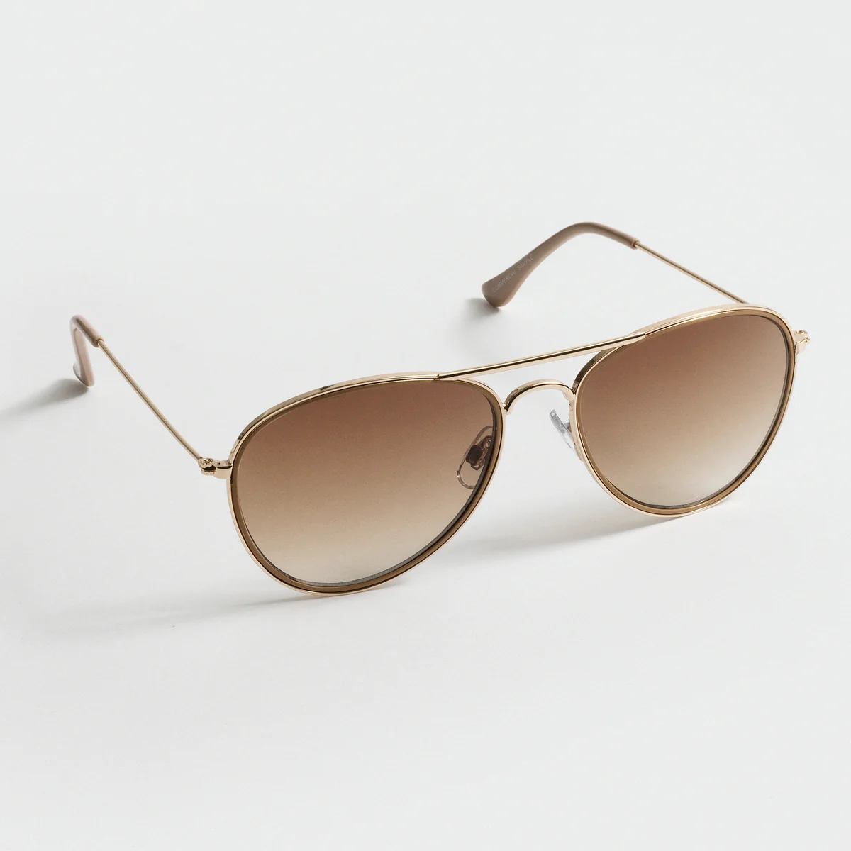 Stylish Avon Aviator-Sunglasses Beige & Gold offering UV protection for sunny days, perfect for elevating your look.