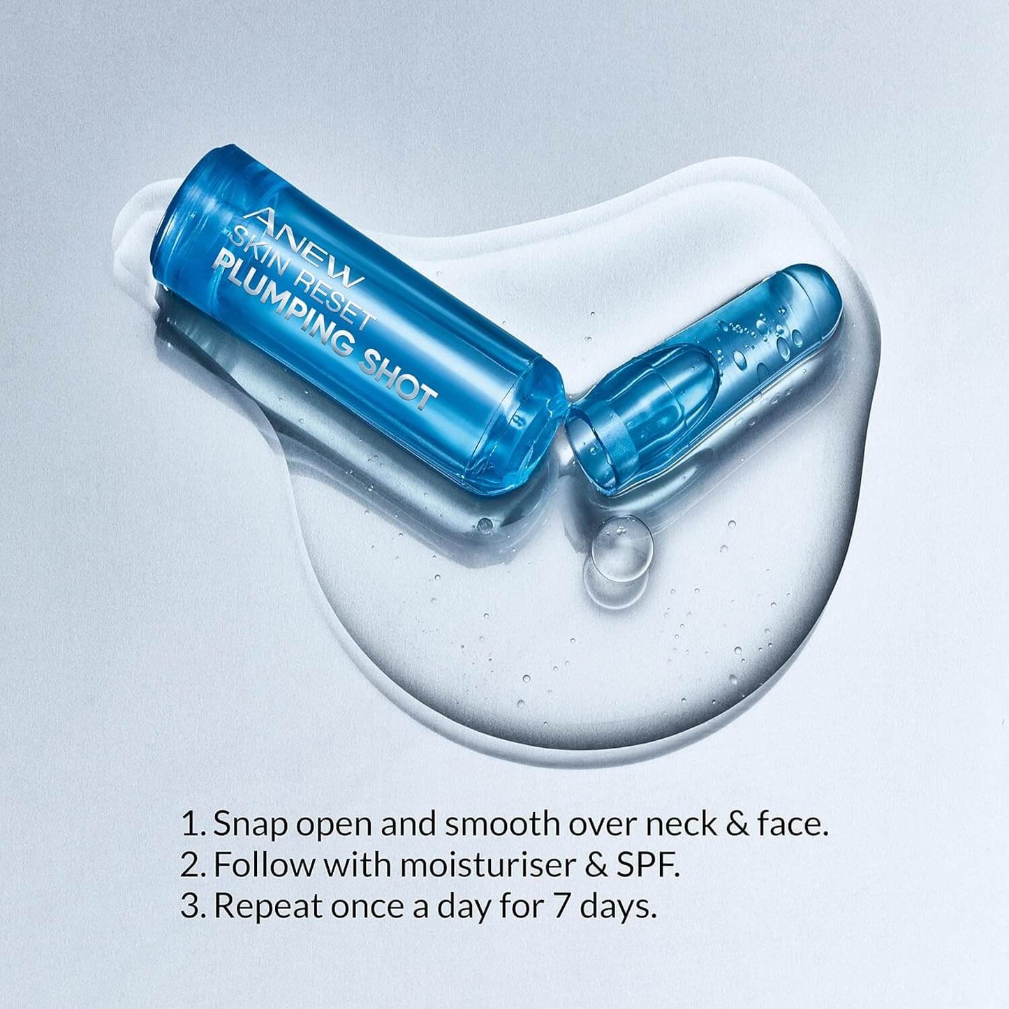 Avon Anew Skin Reset Plumping Shots Pack of 7 x 1.3ml offers rejuvenating skincare for youthful radiance.