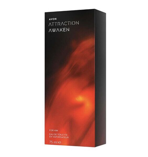 Avon Attraction Awaken EDT for Him, a captivating 75ml fragrance designed to enhance your magnetic allure.