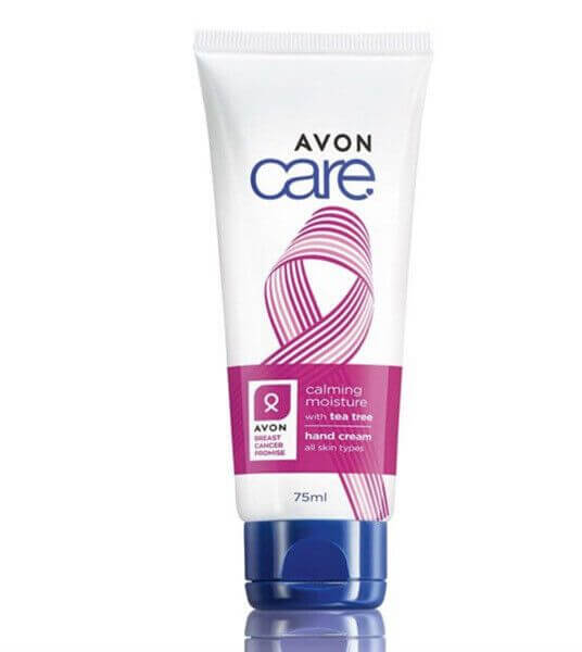 Avon Care Calming Moisture Hand Cream X4 offers soothing hydration with Vitamin E and Tea Tree Extract for dry skin.