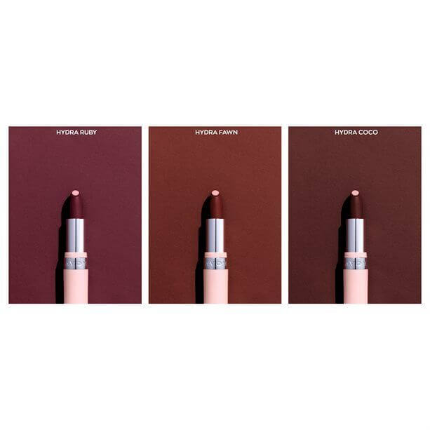 Avon Hydramatic Matte Lipstick - Hyaluronic Infused Lipstick, Choose Your Shade in Hydra Ruby, Fawn, and Coco.