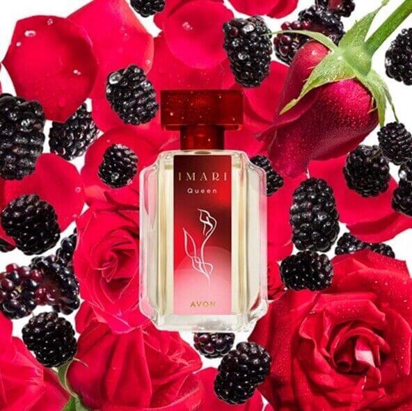 Avon Imari Queen EDT for Her, showcasing a blend of juicy blackberries and floral notes, perfect for daily wear.