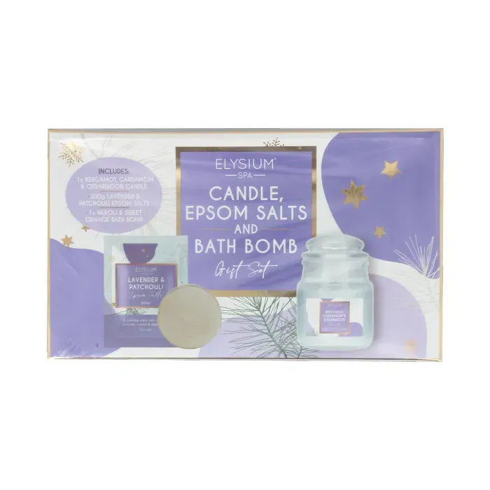 Elysium Candle, Salts and Bath Bombs Gift Set**Various** offers a perfect pampering experience for relaxation at Elysium Spa.