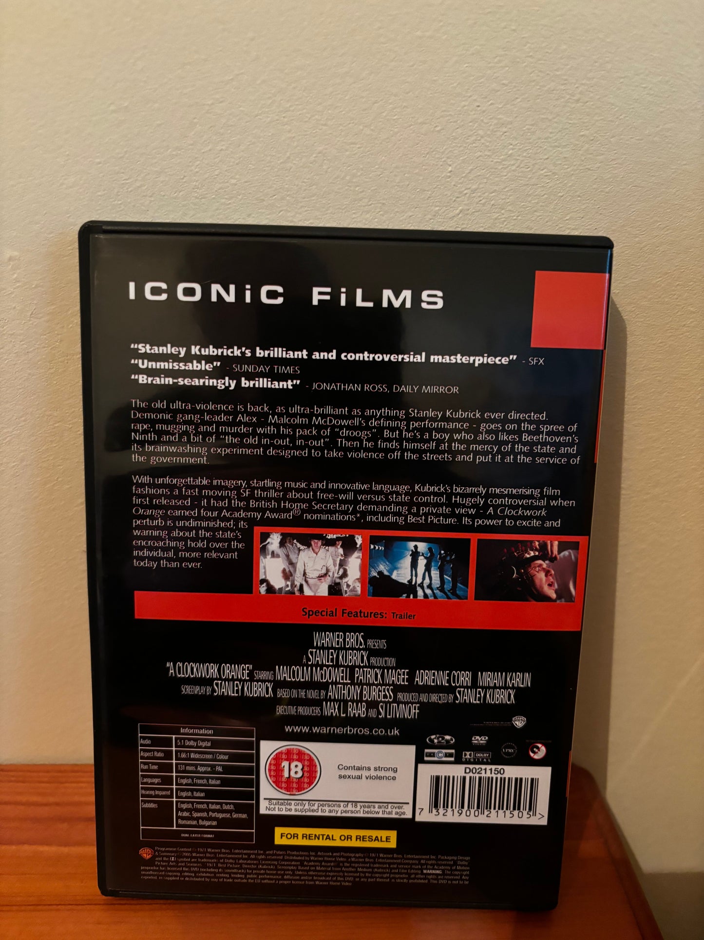 Discover the powerful storytelling of Clockwork Orange (DVD), a classic by Stanley Kubrick, available now at Warner Bros.