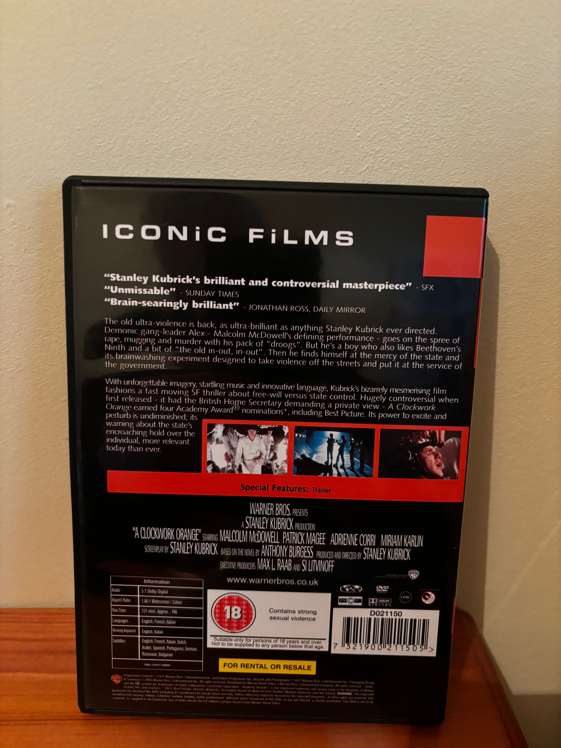 Discover the powerful storytelling of Clockwork Orange (DVD), a classic by Stanley Kubrick, available now at Warner Bros.