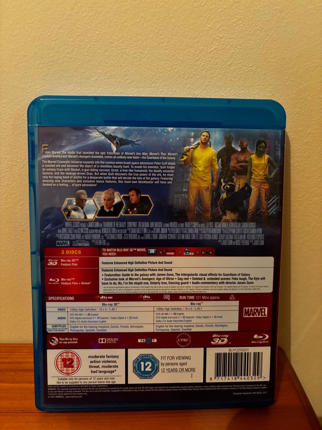Guardians Of The Galaxy (Blu-Ray 3D) (2D Blu-Ray) dynamic duo pack showcasing thrilling intergalactic adventures.