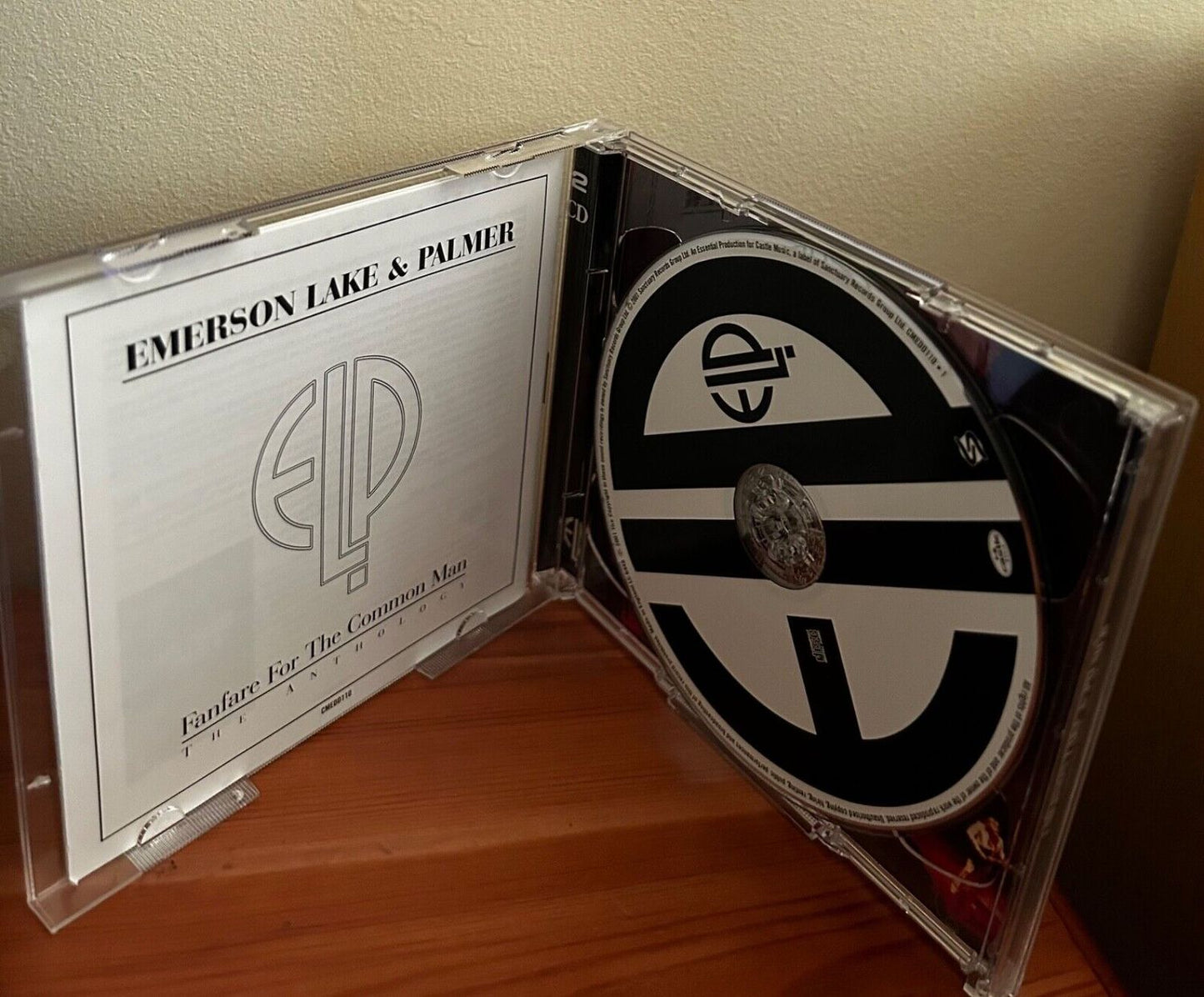Fanfare for the Common Man by Emerson Lake & Palmer CD showcasing the classic 2-disc collection for fans.