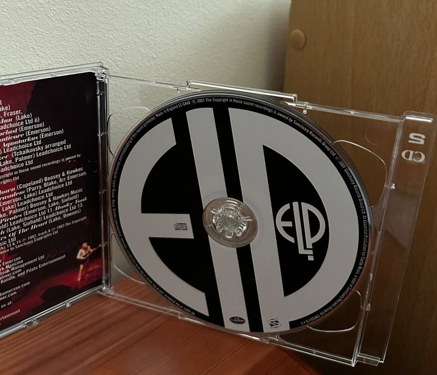 Fanfare for the Common Man by Emerson Lake & Palmer CD showcasing the iconic ELP logo in a captivating collection.