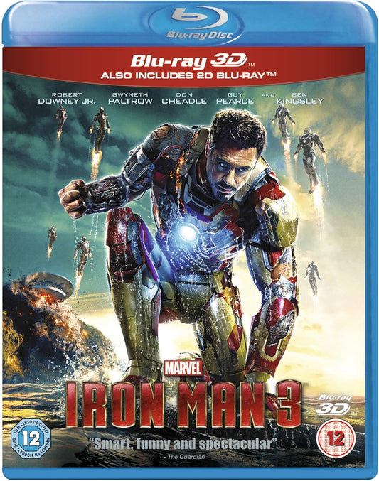 Experience the action-packed adventure with Iron Man 3 (Blu-Ray 3D) + (Blu-Ray 2D) combo pack from your trusted retailer.