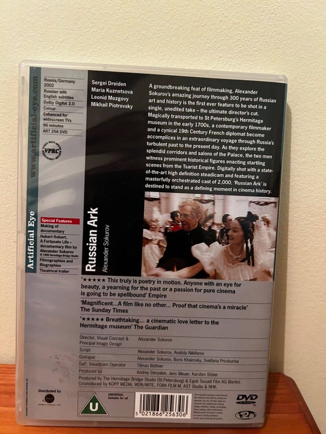Experience the journey of Russian history with the preloved Russian Ark (DVD), a cinematic masterpiece by Sokurov.