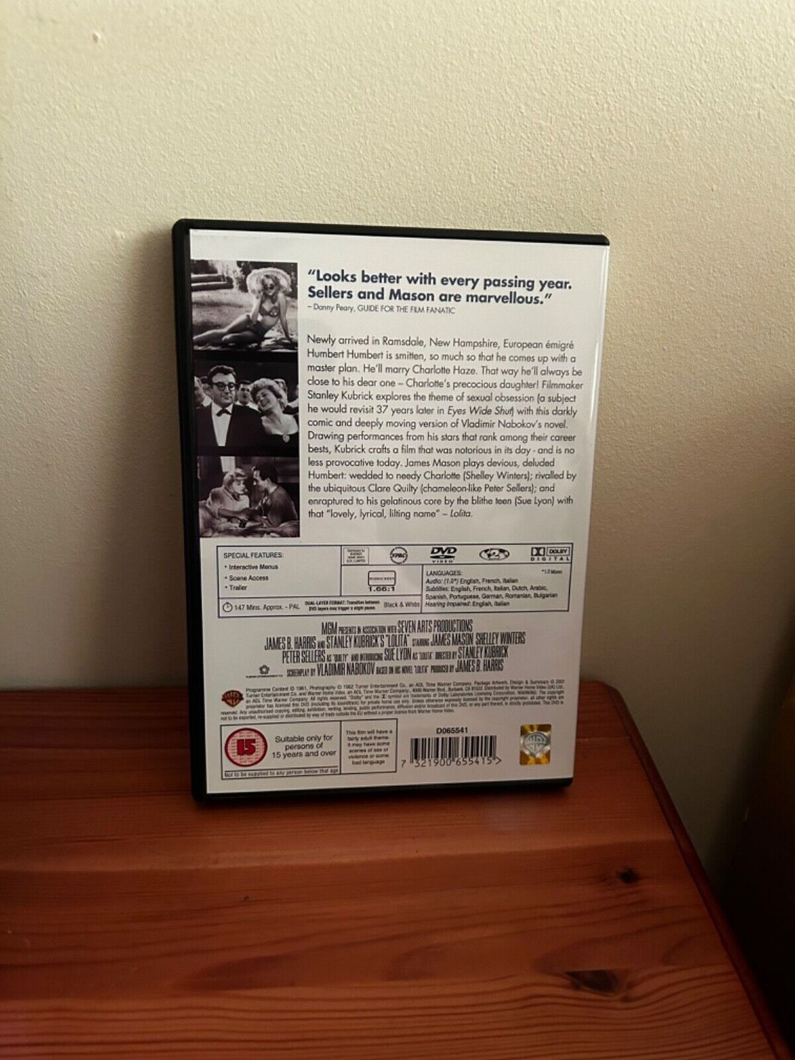 Discover Stanley Kubrick's masterpiece with Lolita (DVD) 2001, featuring timeless performances and stunning visuals.