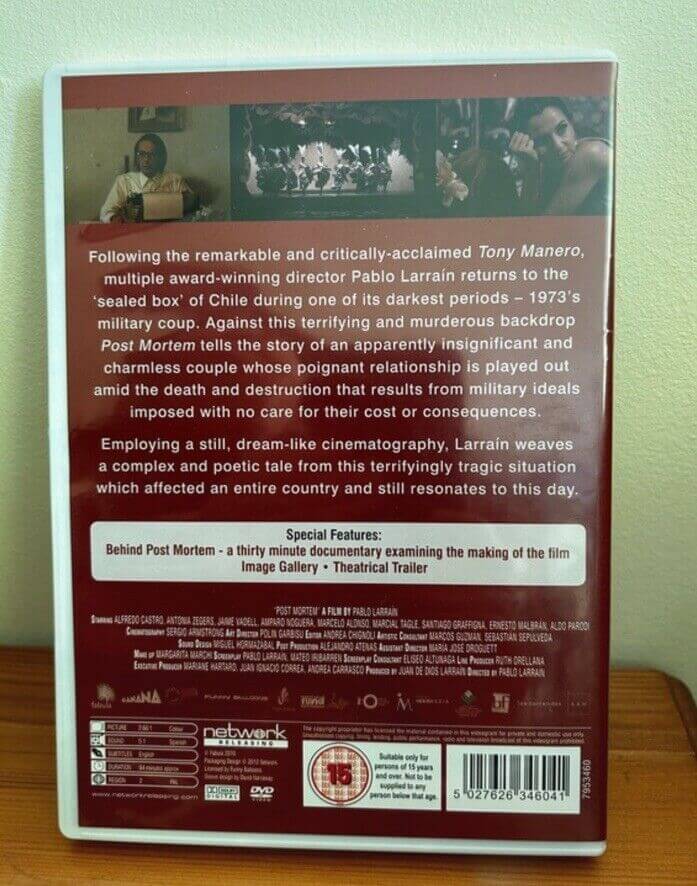 Post Mortem (DVD, 2012) reveals a gripping story set during Chile's 1973 military coup, directed by Pablo Larrain.