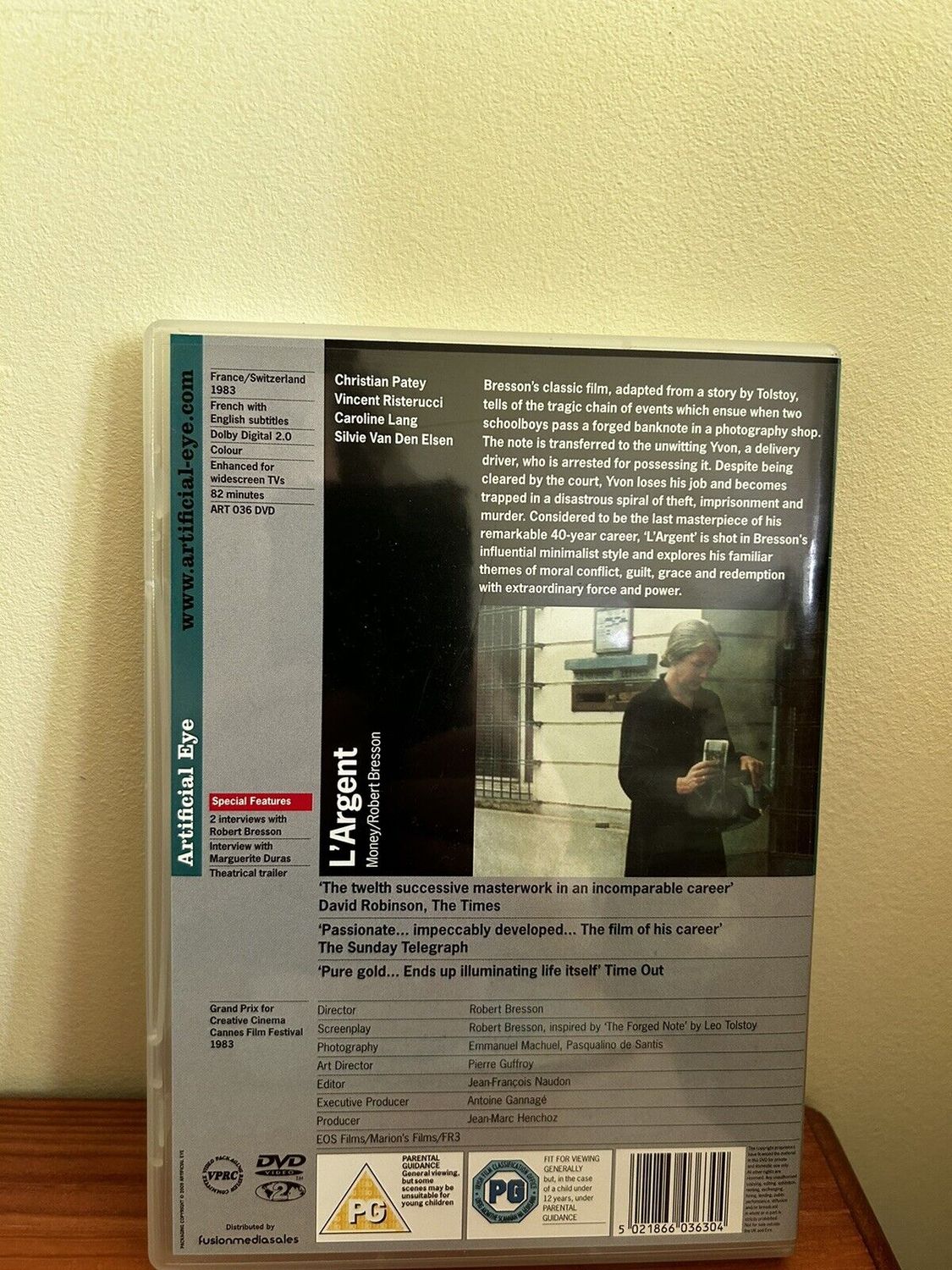 L'Argent DVD Classic French Drama Film Directed By Robert Bresson With English Subtitles, showcasing its compelling narrative.