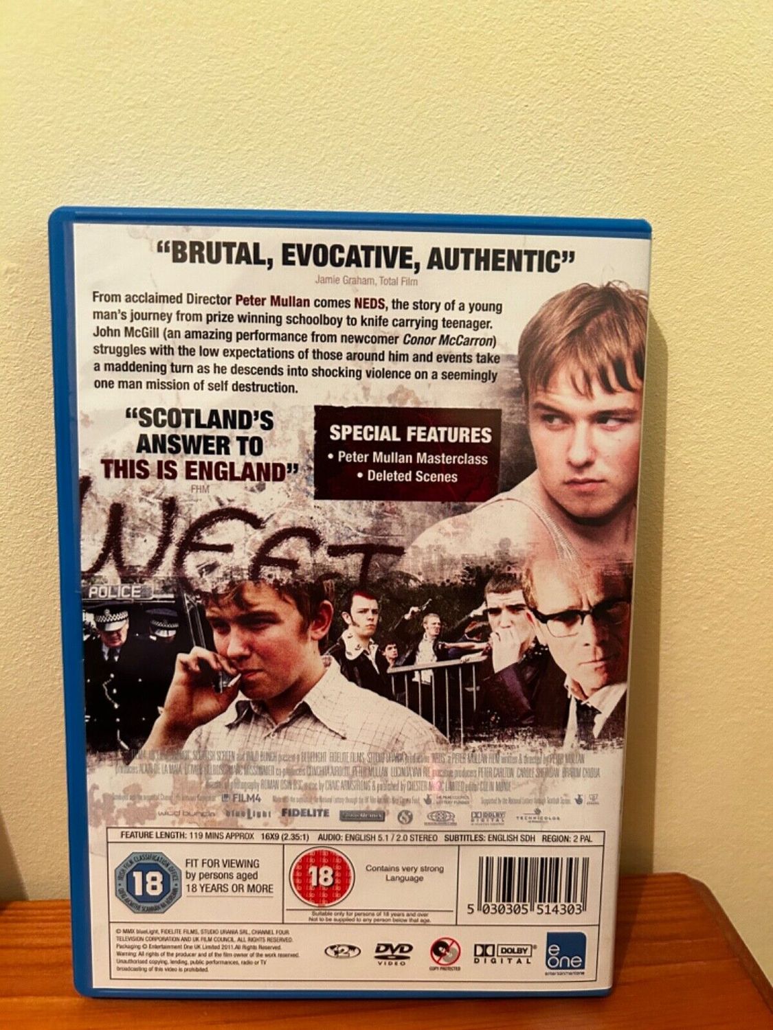 Neds Connor Mcarron 2011 DVD showcases a gripping drama directed by Peter Mullan, perfect for film enthusiasts.