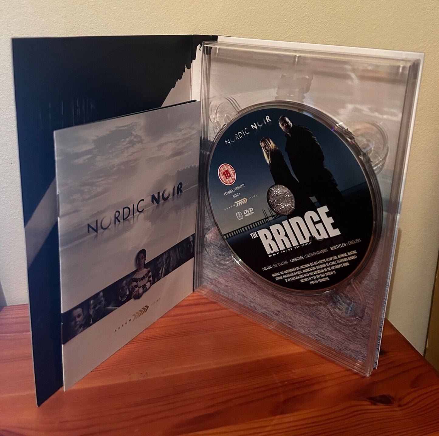 The Bridge: The Complete Series One (DVD) showcases the gripping Danish drama in a stylish case with three discs.