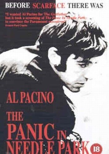 The Panic in Needle Park DVD (2002) featuring Al Pacino captures the raw struggle of love and addiction.
