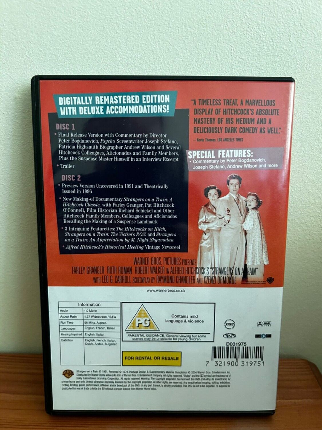 Delve into suspense with Strangers on a Train (2-Disc DVD, 1951, Full Screen), a Hitchcock classic available now.