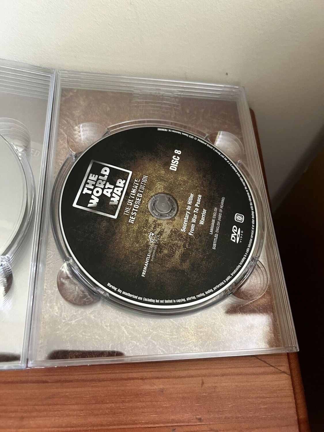 The World At War (Box Set) (DVD) showcasing Disc 8, a must-have for history enthusiasts at your favourite store.