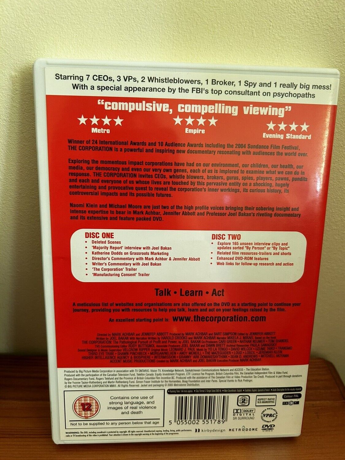Explore corporate influence with The Corporation DVD Special Edition 2005, a compelling 2-disc documentary experience.