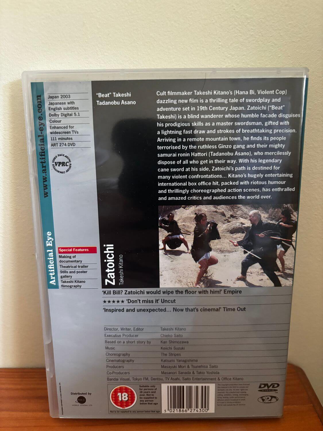 Zatoichi (DVD) Artificial Eye showcases thrilling action and adventure from director Takeshi Kitano. Preloved edition available.