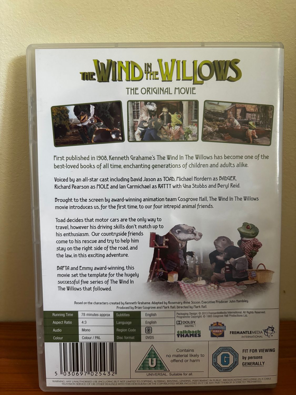 The Wind In The Willows (DVD, 2013) showcases a timeless classic for families, featuring beloved characters and adventures.