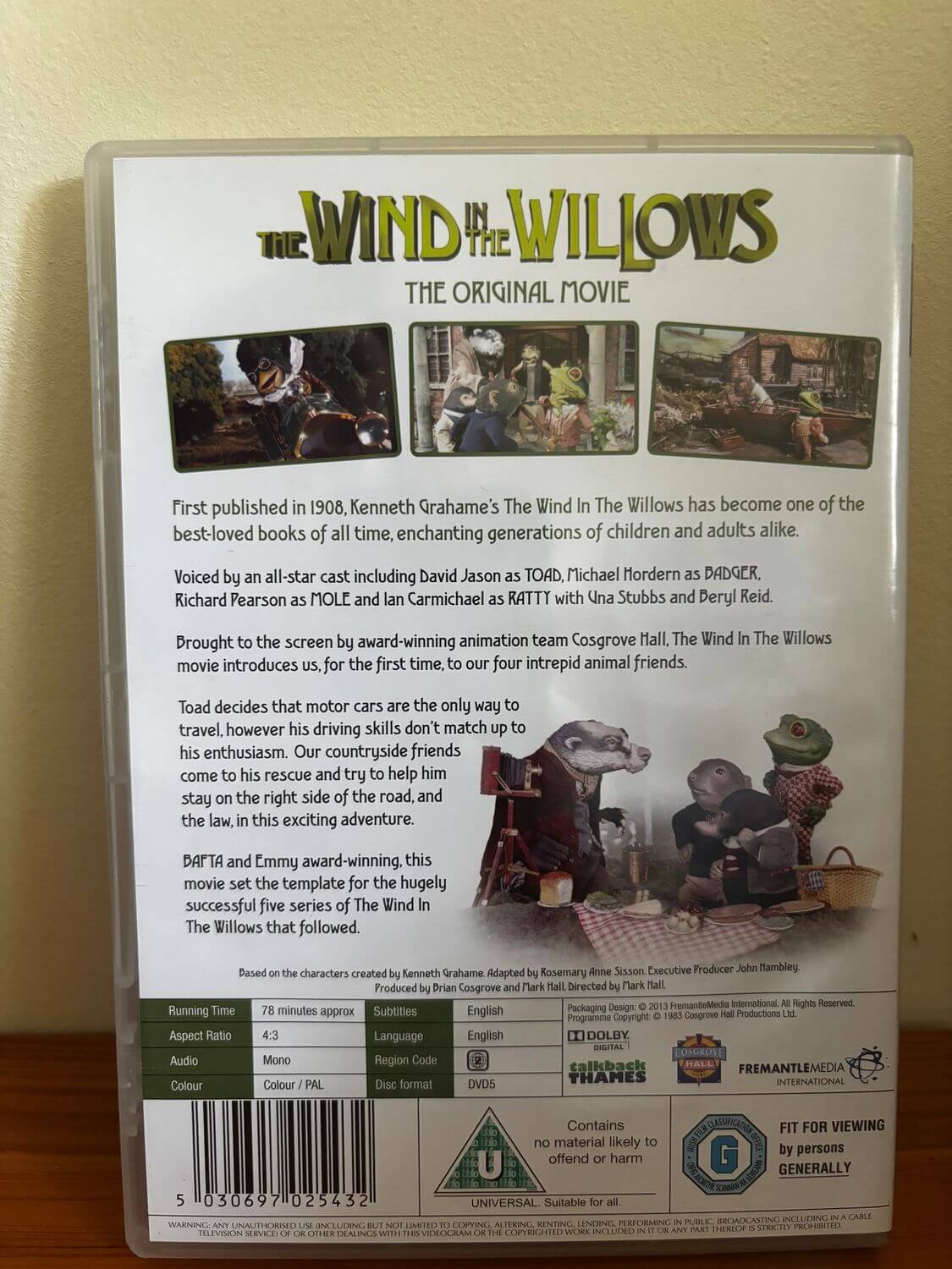 The Wind In The Willows (DVD, 2013) showcases a timeless classic for families, featuring beloved characters and adventures.