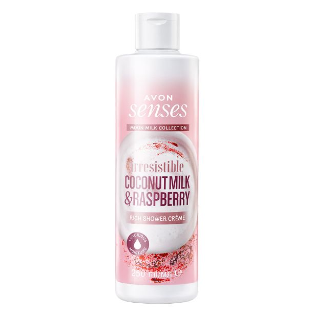 Avon Senses Irresistible Coconut Milk And Raspberry Shower Creme 250mil