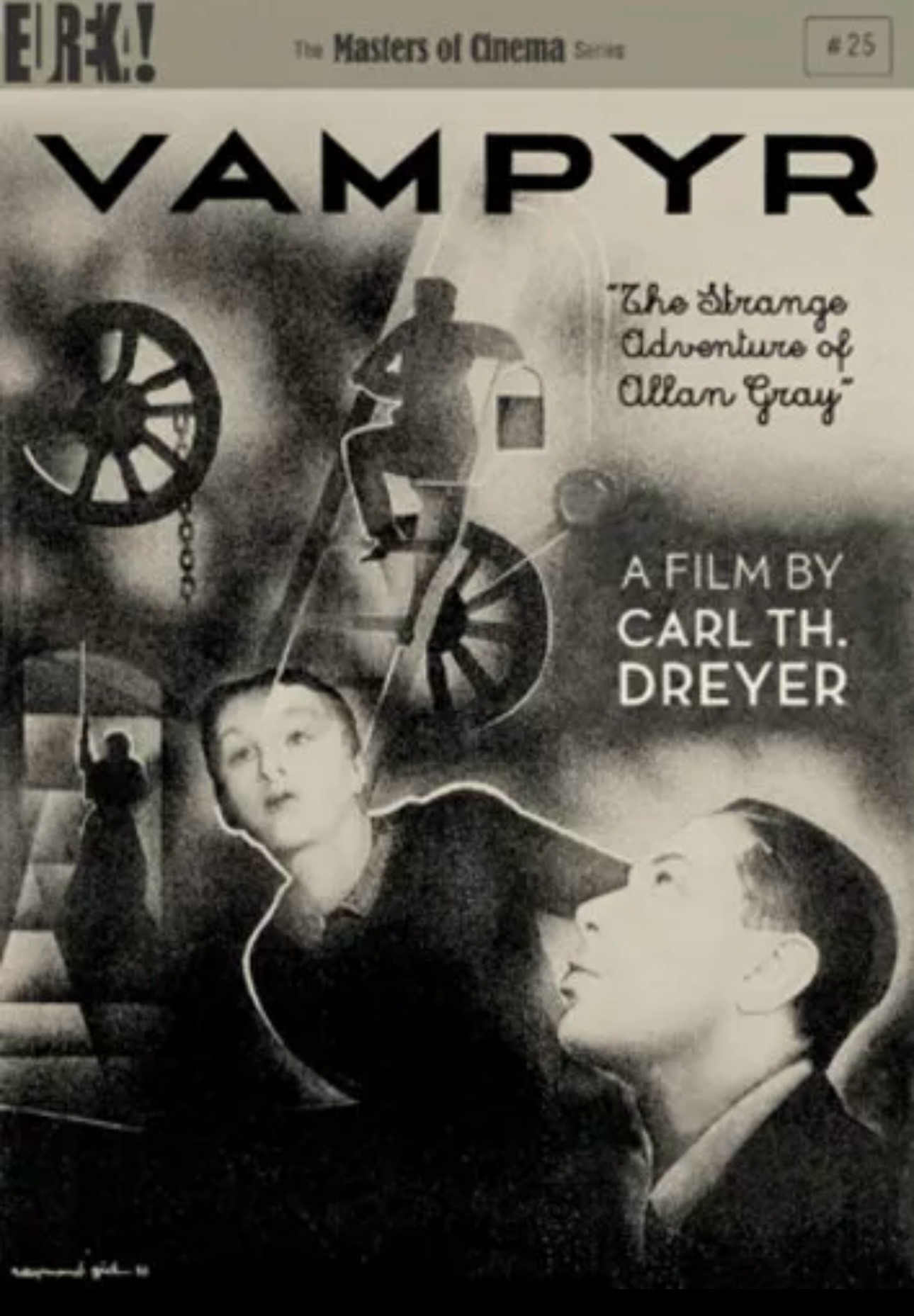 Artistic cover of Vampyr (DVD, 2008), showcasing its eerie aesthetic and classic horror elements. Available at Eureka!