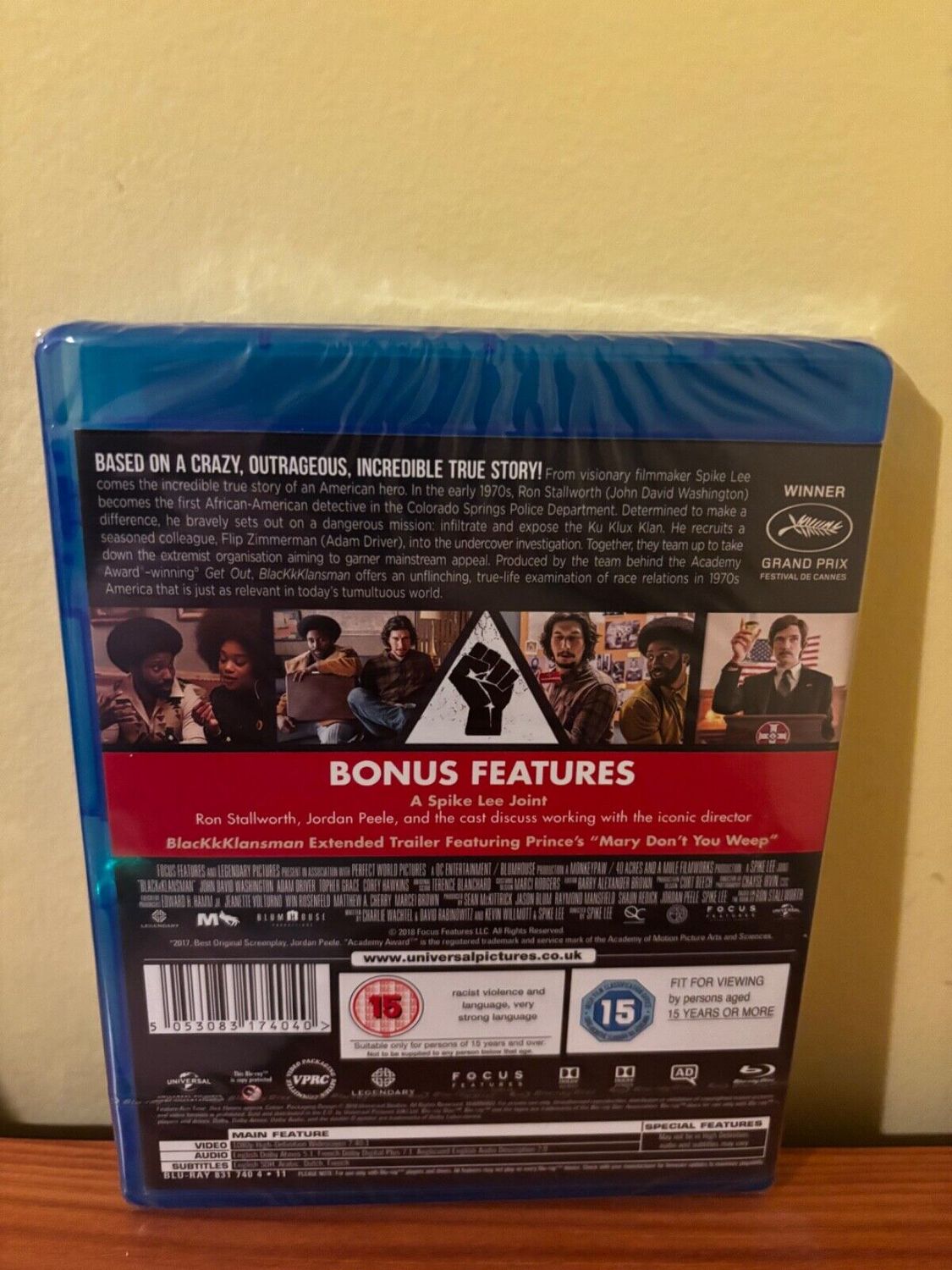 Black K Klansman - BLU RAY features gripping drama, sealed and brand new, showcasing Spike Lee's powerful storytelling.