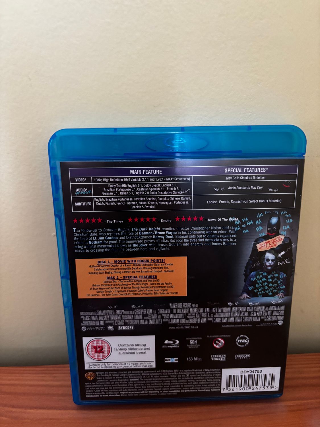The Dark Knight Blu Ray reveals stunning details and special features of this iconic superhero film.